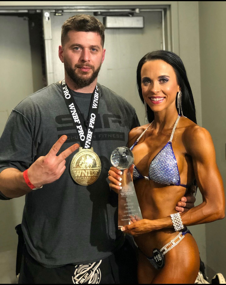 Shauna Koehler showcasing her winning physique at WNBF event
